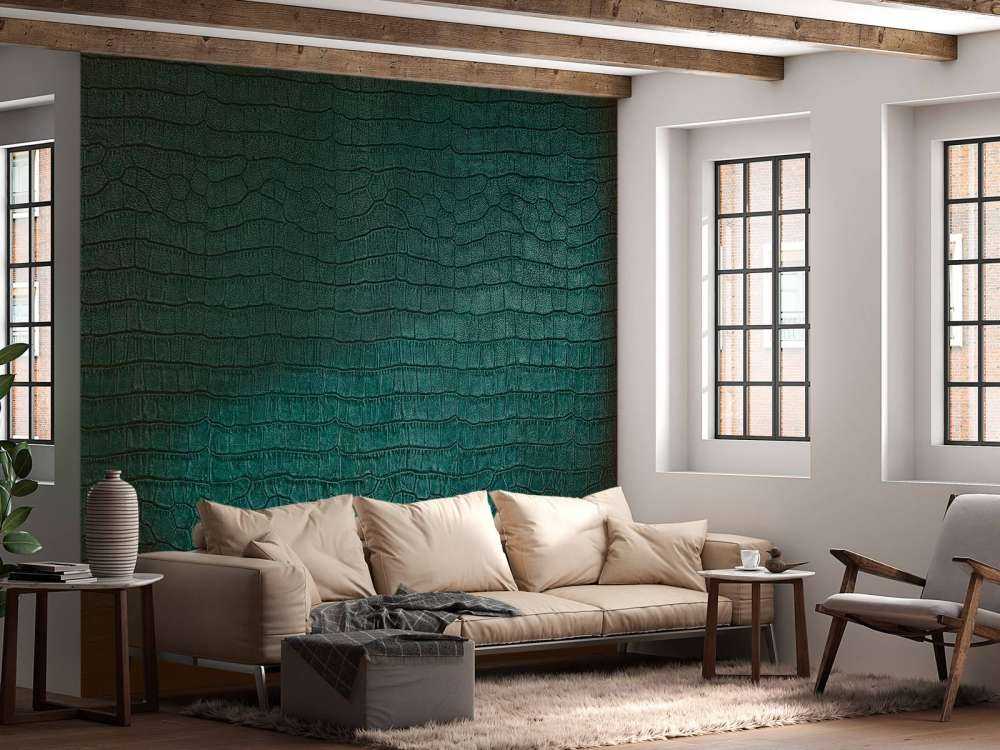 Reptile skin in green