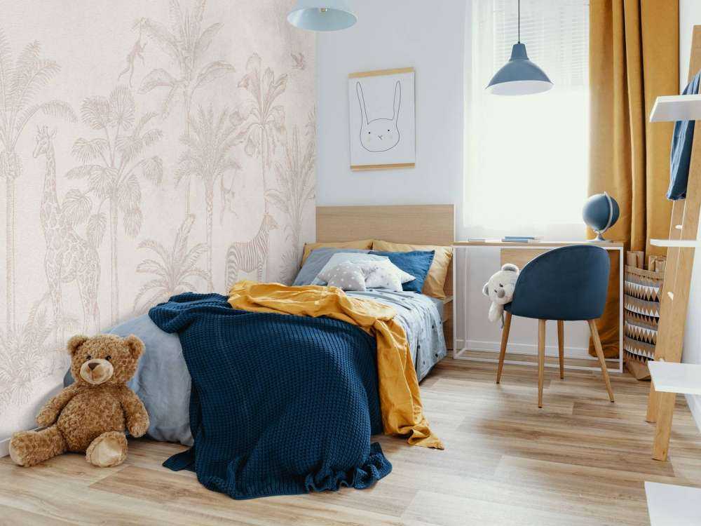 Tropical animal jungle taupe