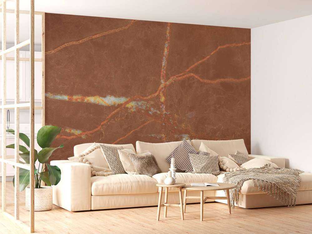 Terracotta marble with lines