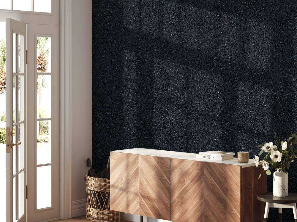 Dark wall with fine stones