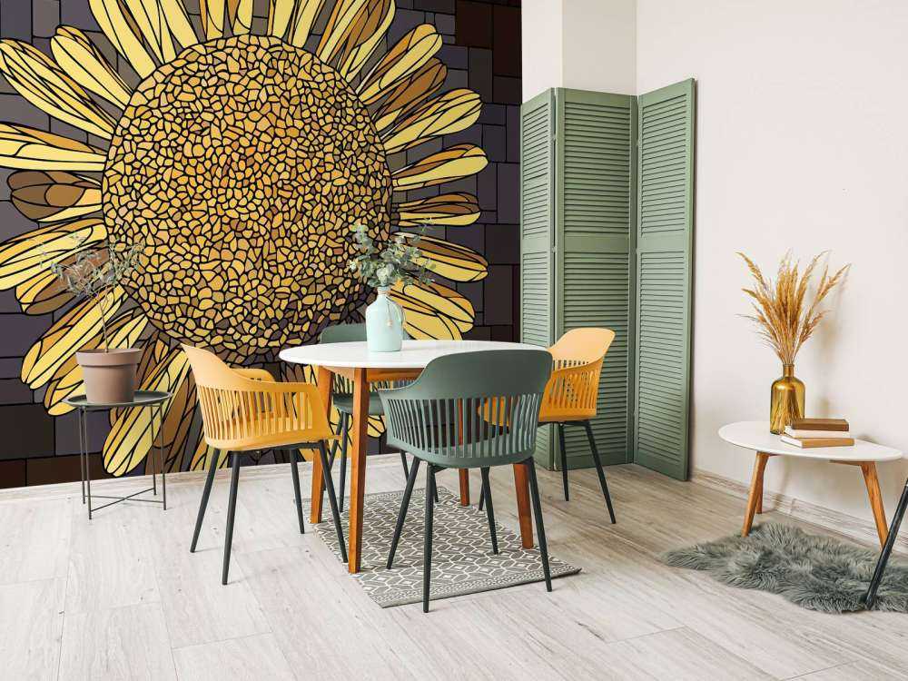 Yellow chamomile flower