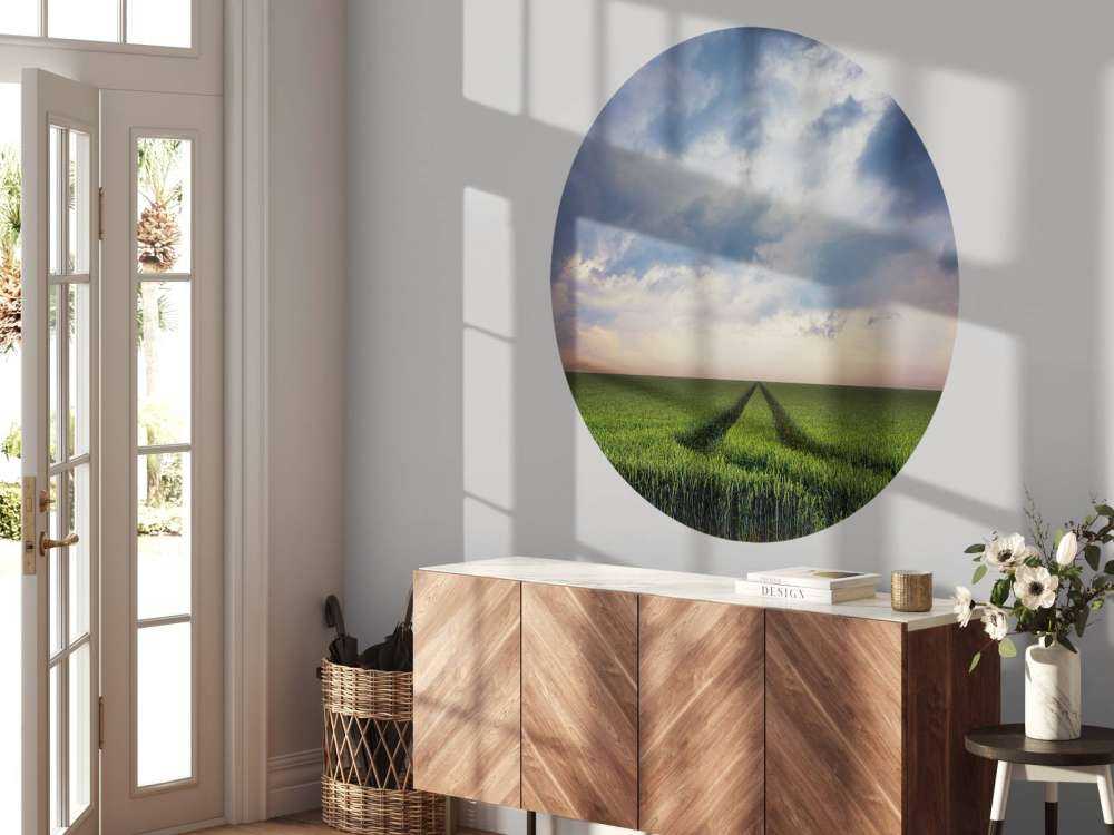 Tracks in wheat field