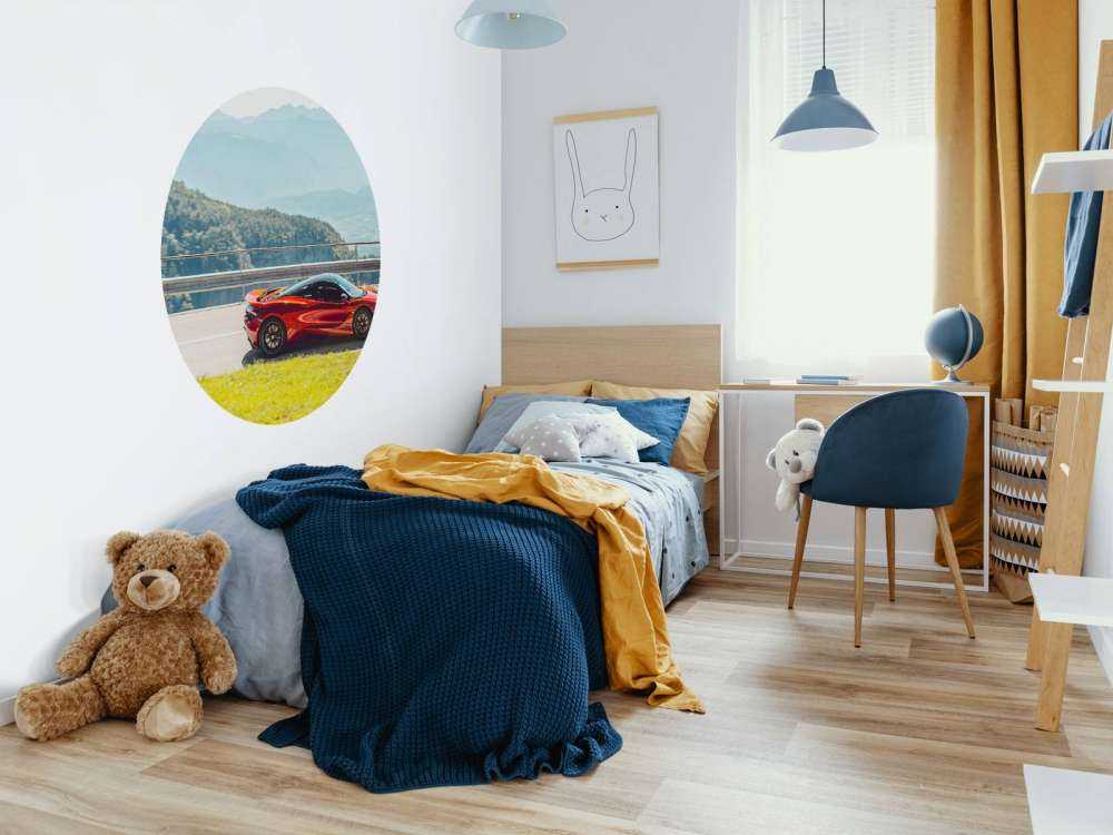 Driving through mountain scenery