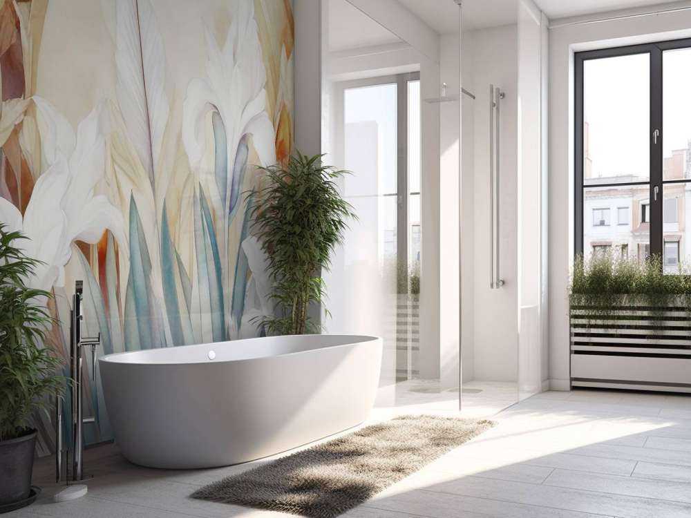 Irises at Sunrise Blue