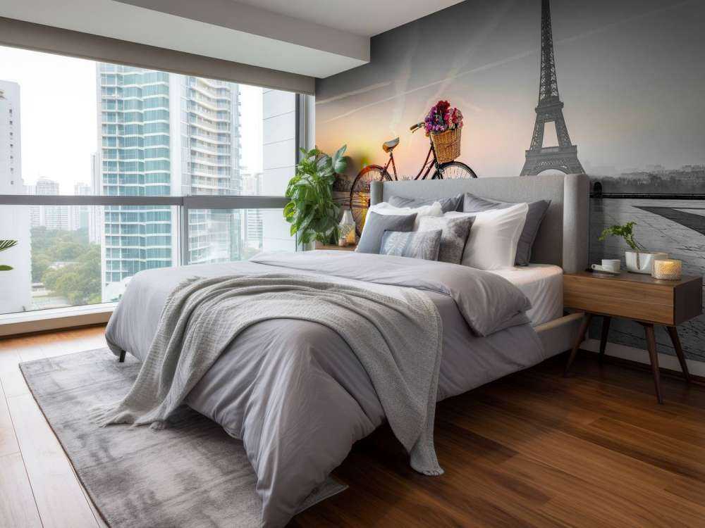 Sunset at Eiffel Tower