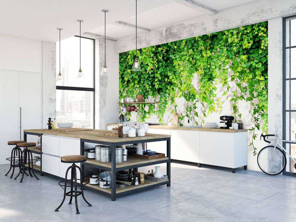 Green hanging branches