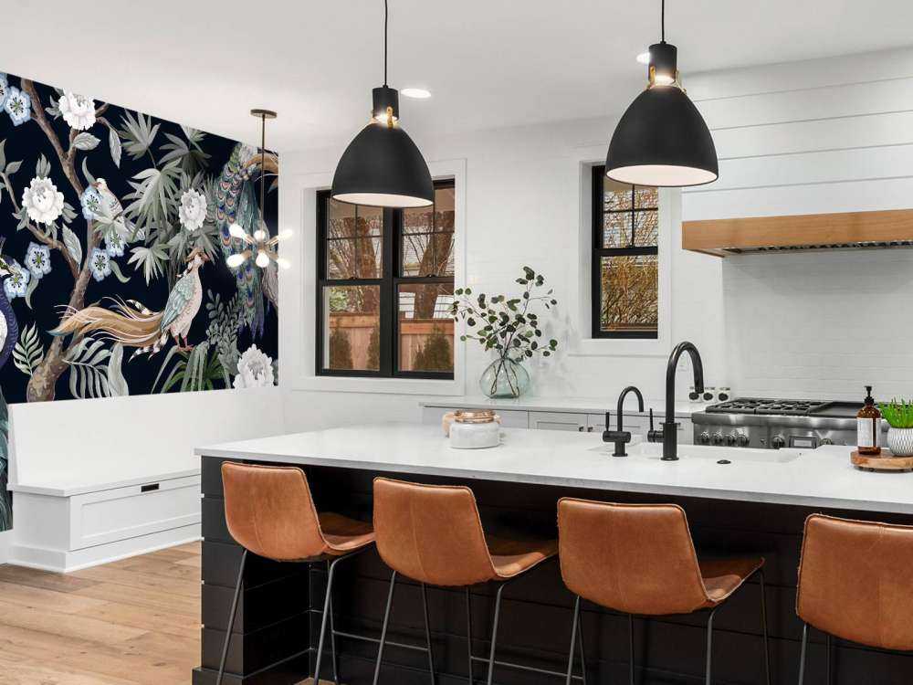 Peacock Splendor in Night Bloom