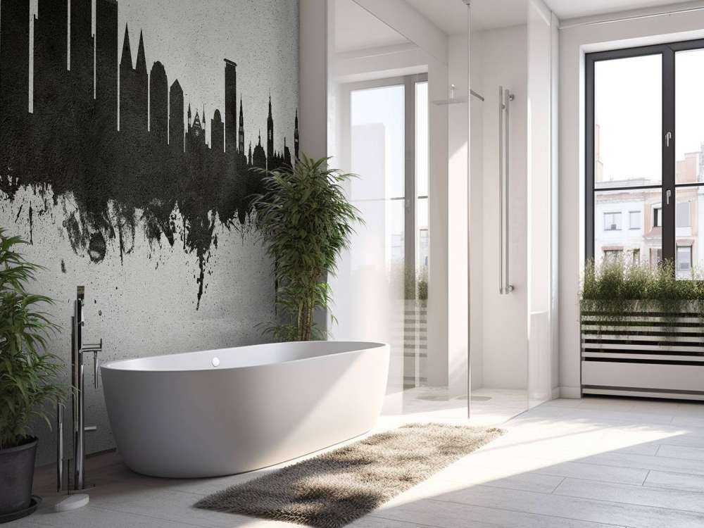 Watercolor skyline, The Hague