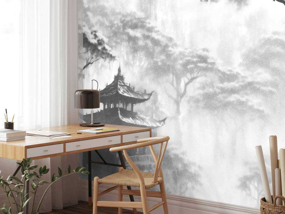 Misty Oriental Pavilion