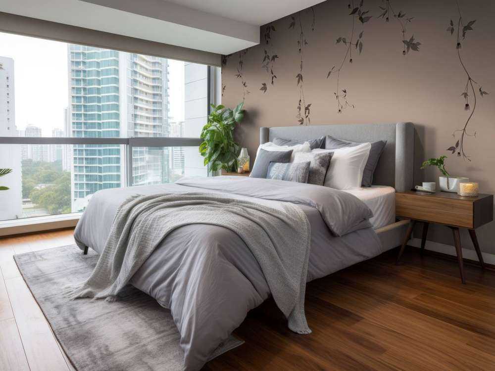 Clematis twigs on taupe