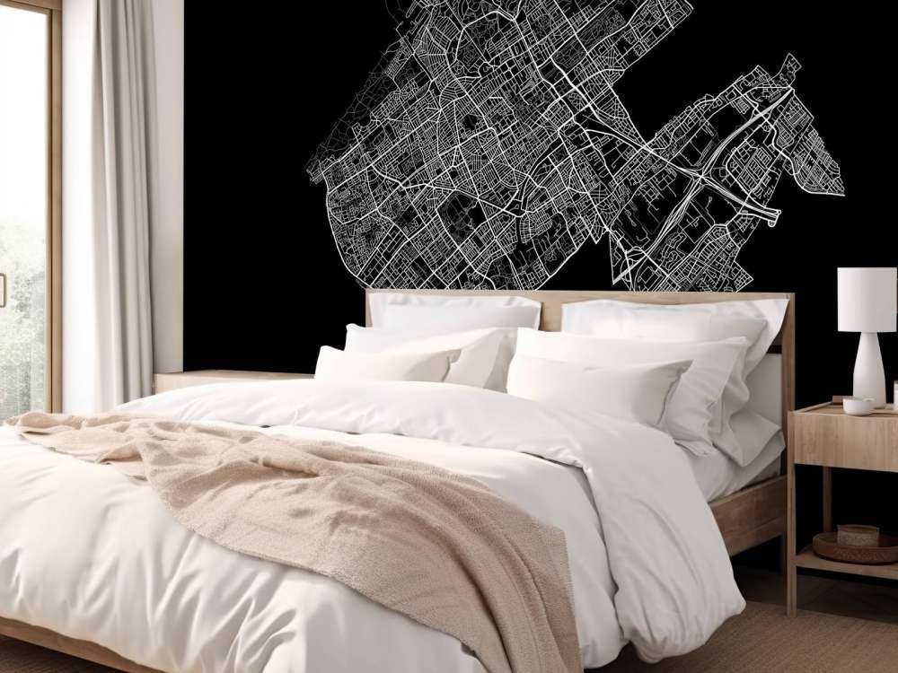 Map of The Hague, black