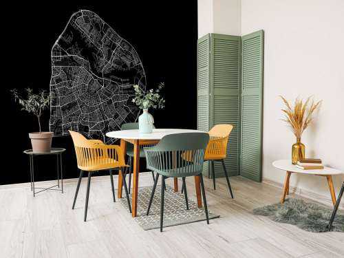 Map of Amsterdam, black