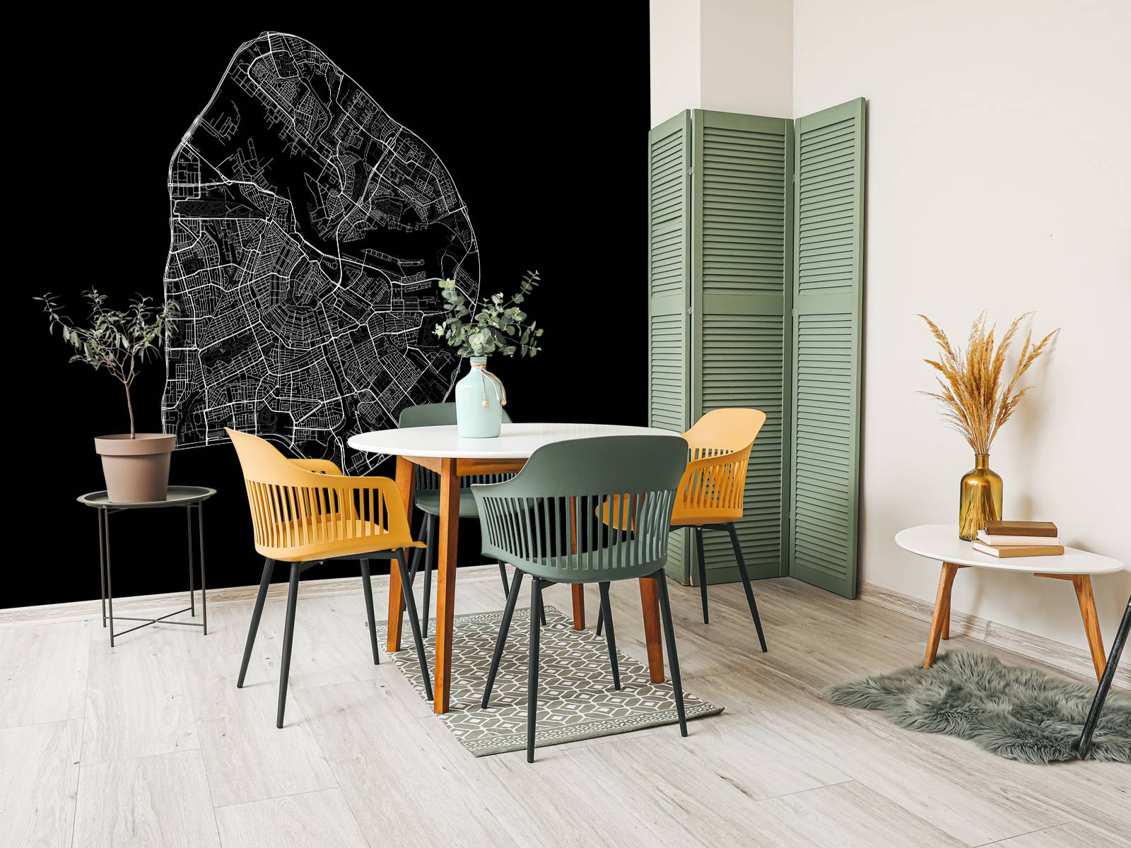 Map of Amsterdam, black