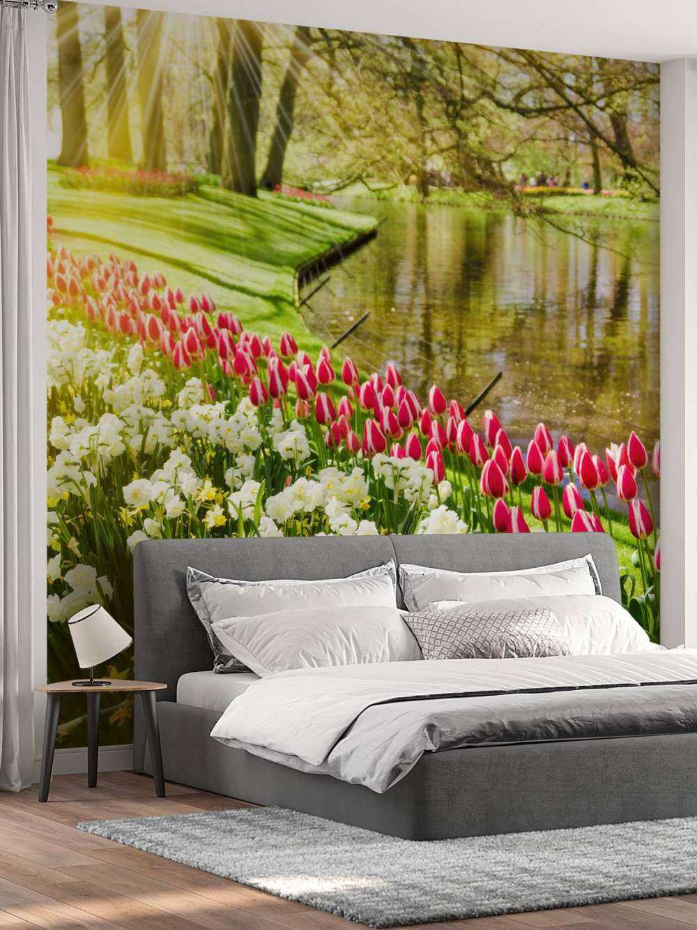 Flowers in a sunny park