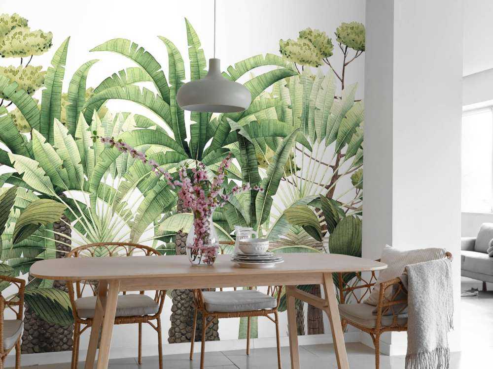 Painted palm trees