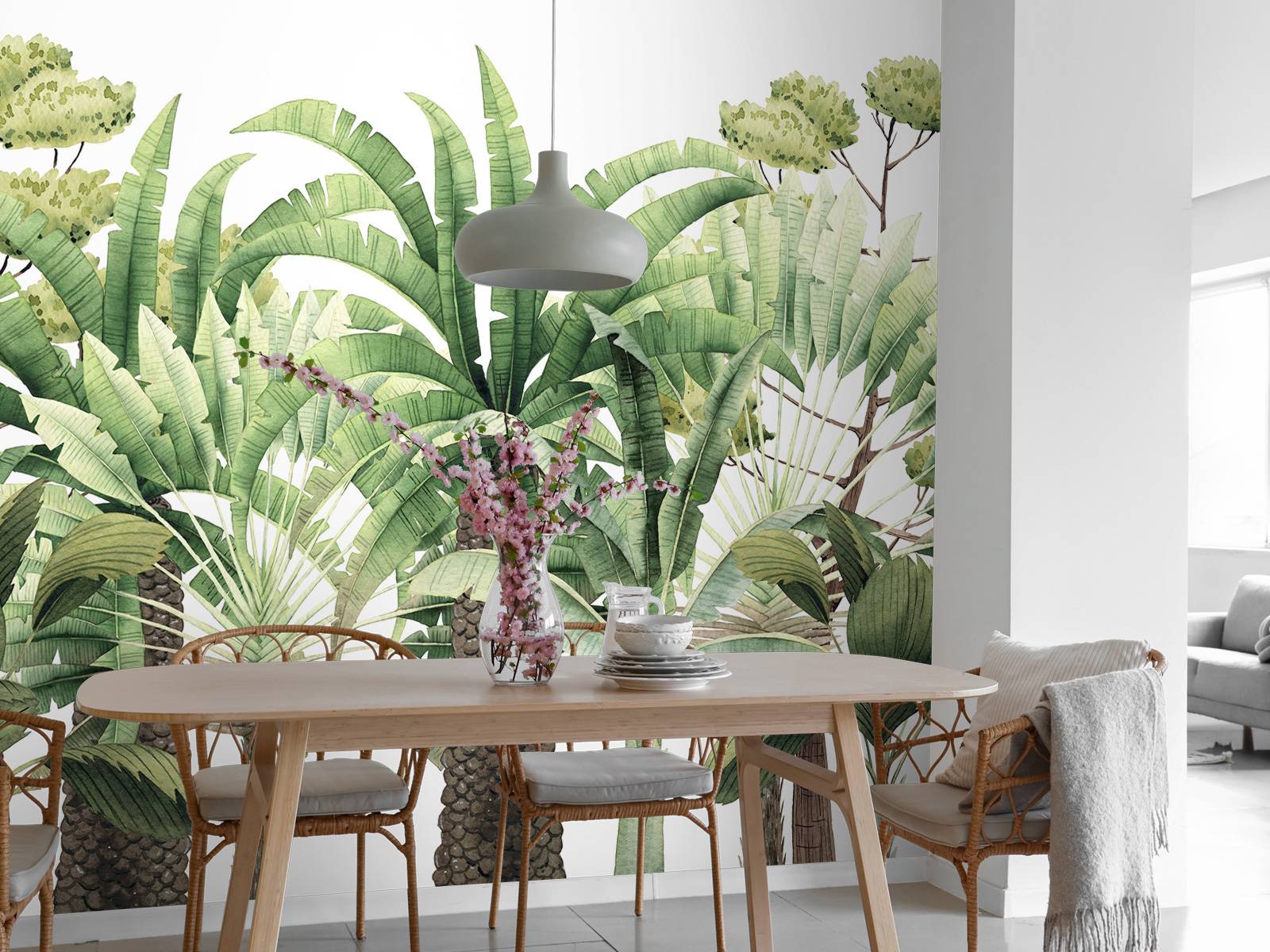 Painted palm trees