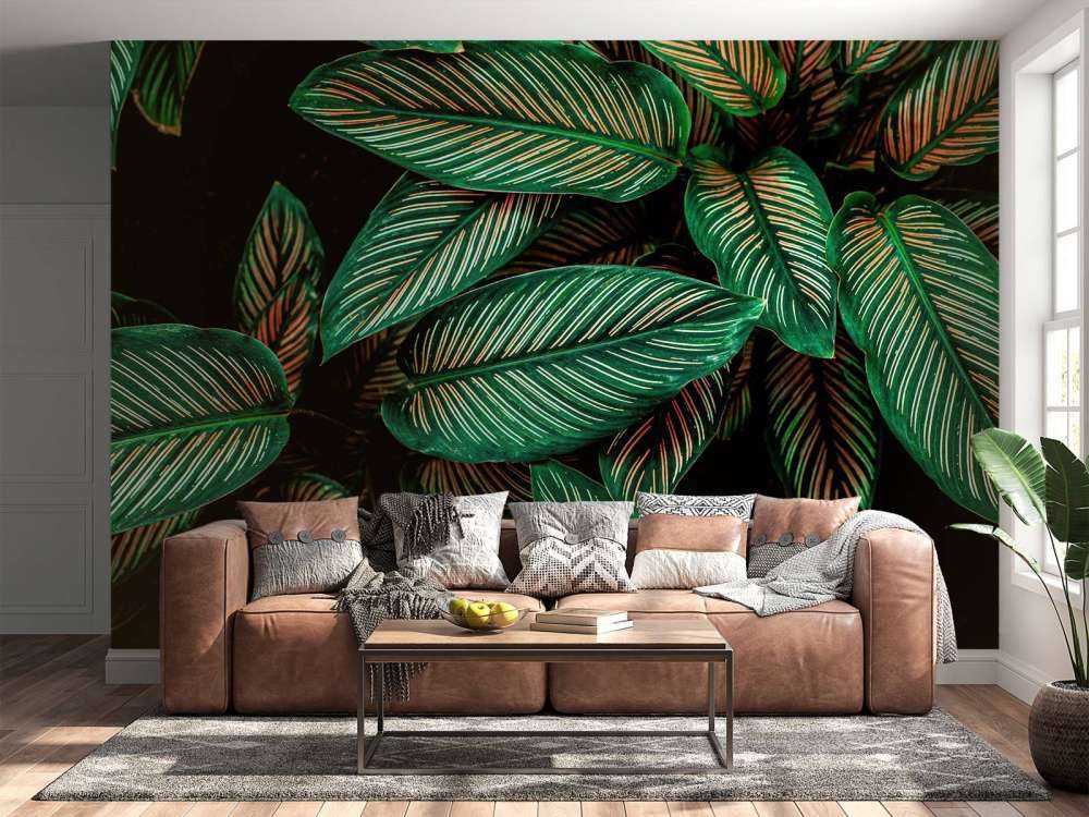 Abstract green leaves