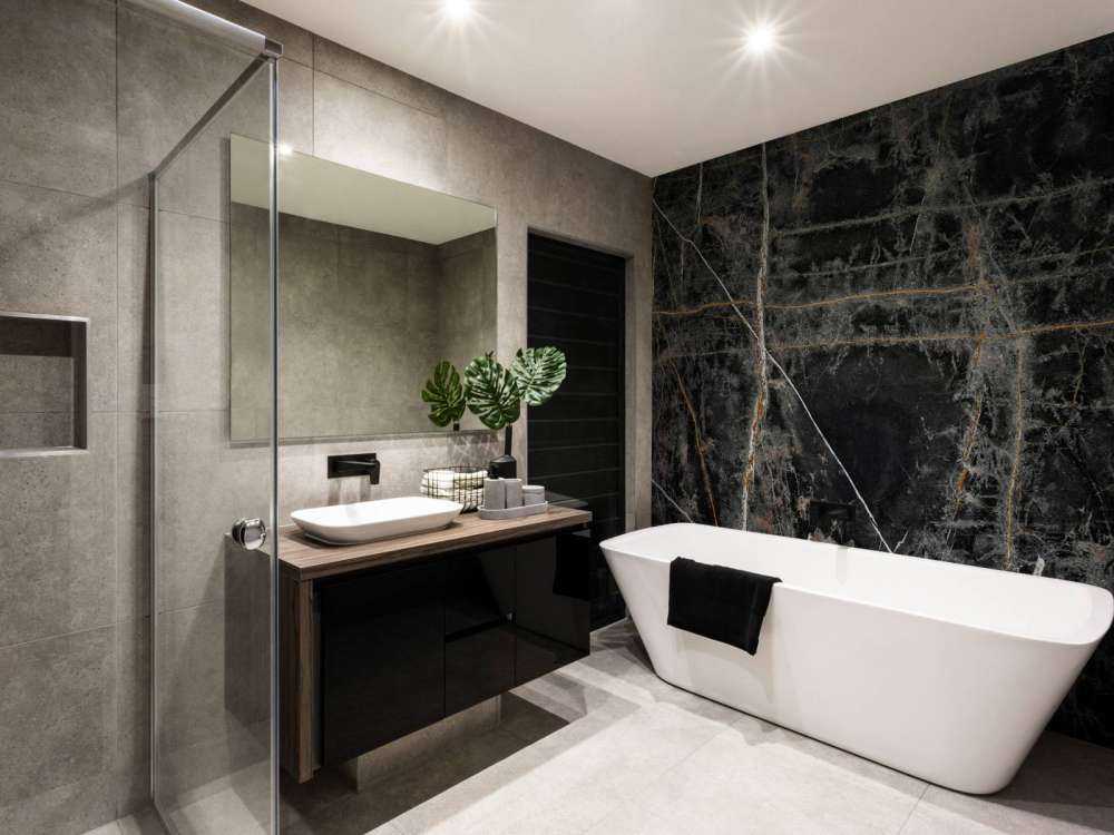 Dark marble with copper-coloured lines