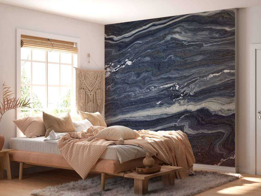 Blue and white marble