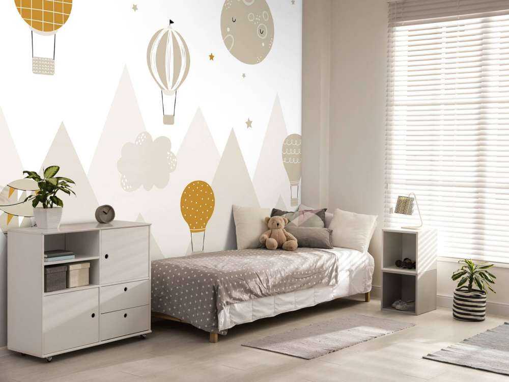 Hot air balloons through the mountains