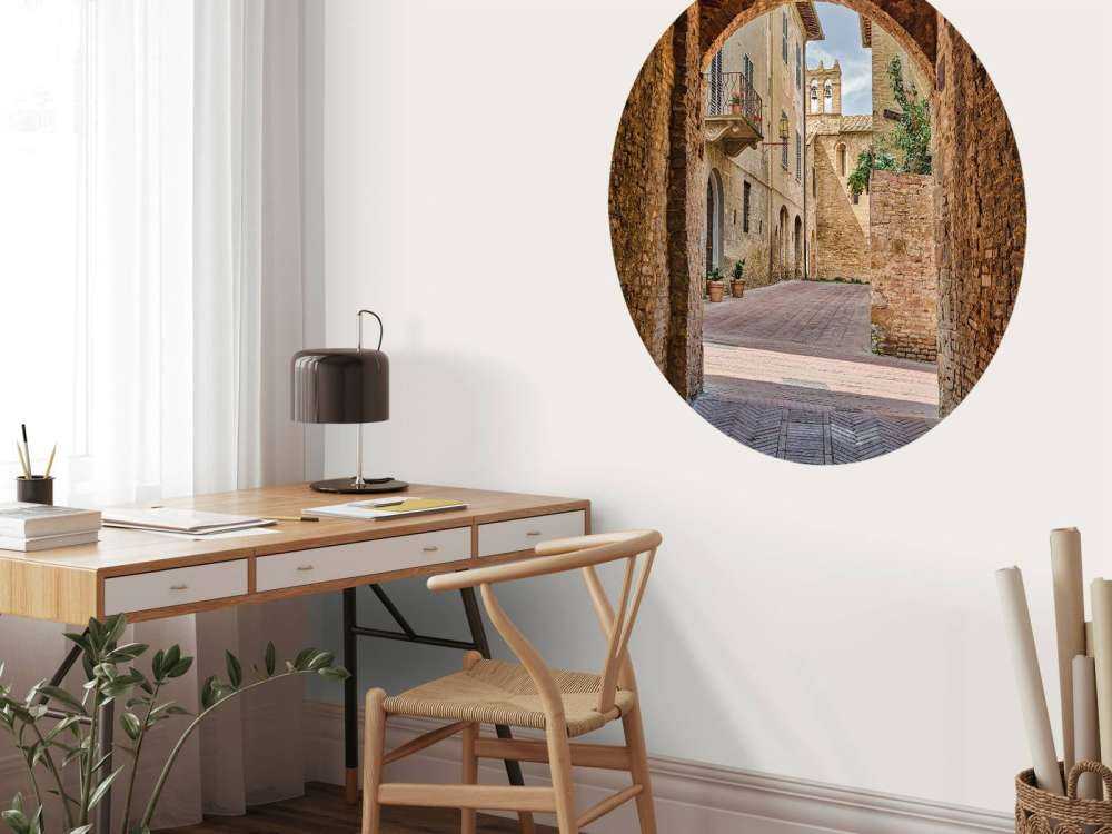 See-through street with arch