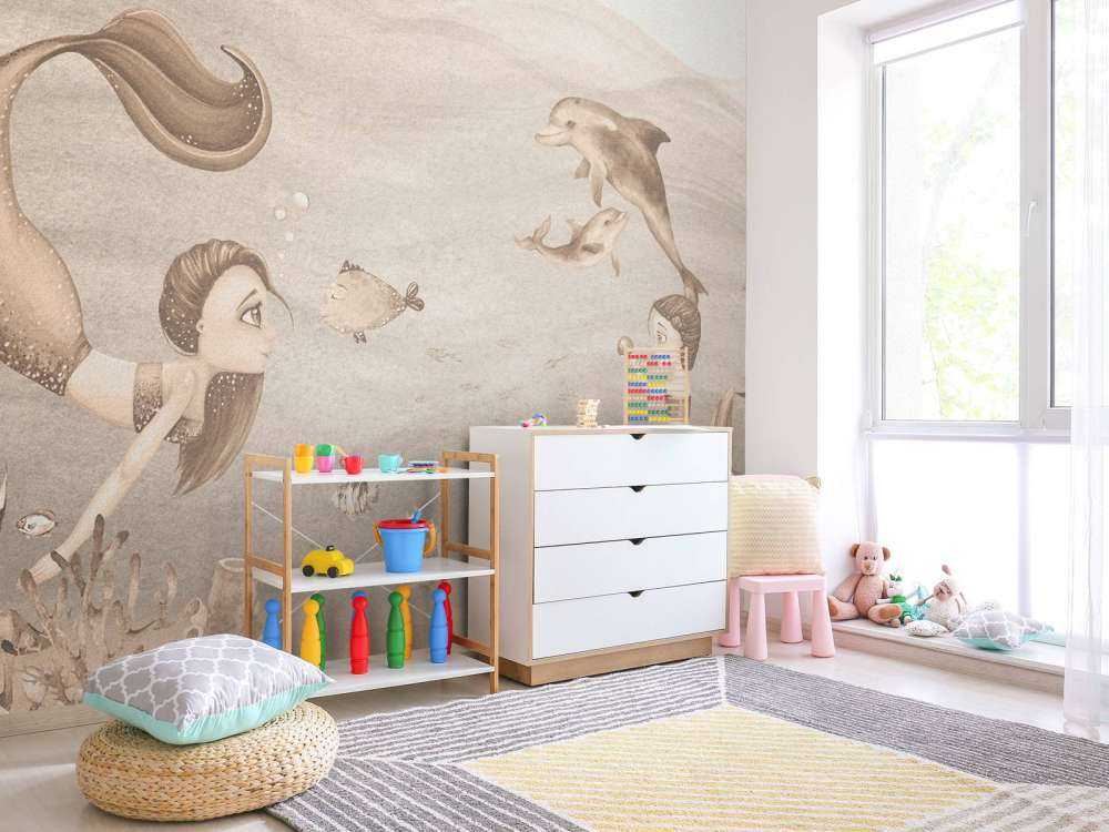 Mermaid world in taupe