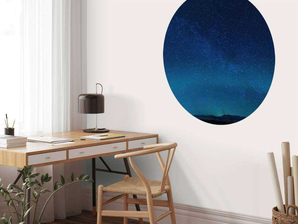 Starry sky with northern lights