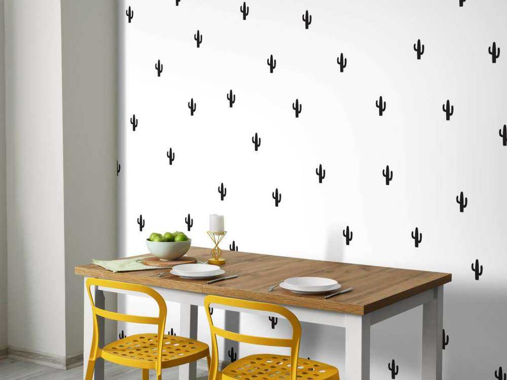 Cacti in black and white