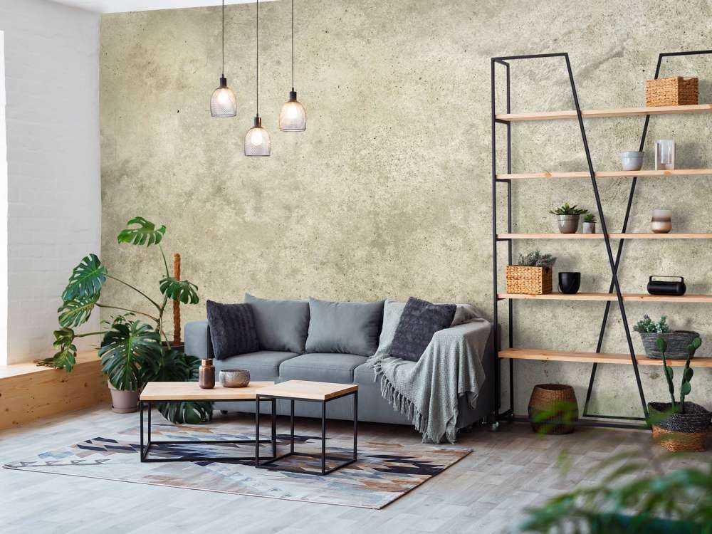 Light grey polished concrete