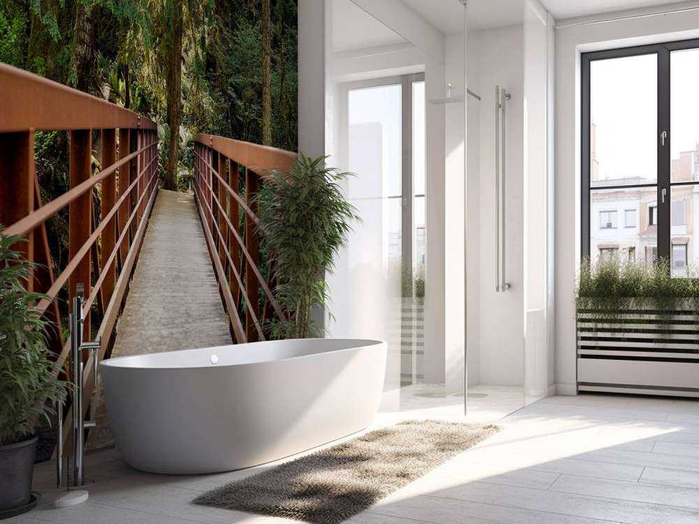 Rusty bridge in the forest