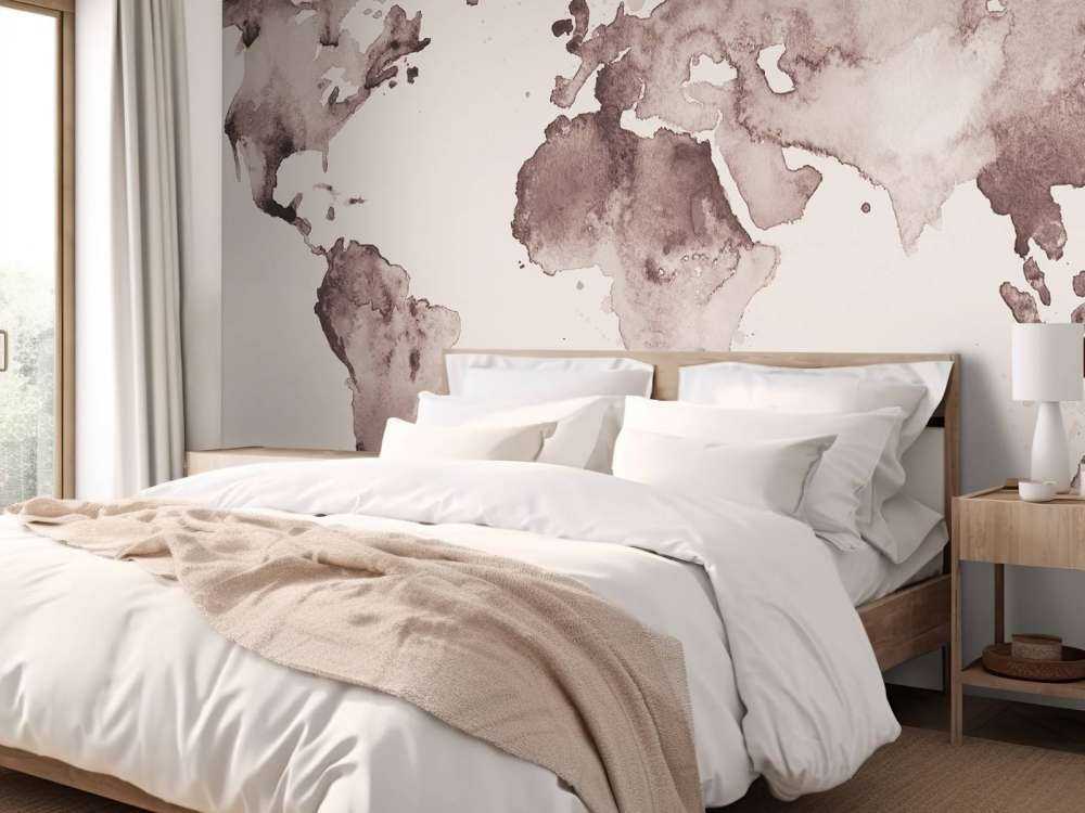 World map in sepia