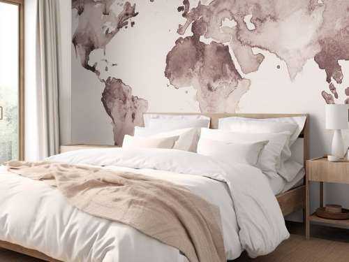 World map in sepia