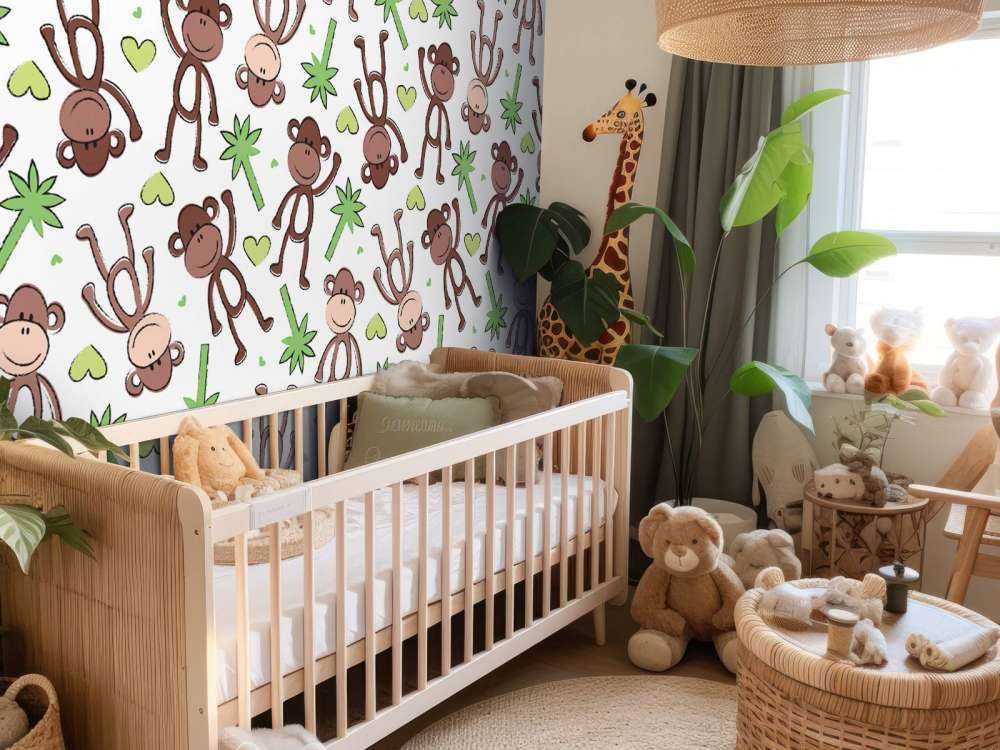 Monkeys and palm trees