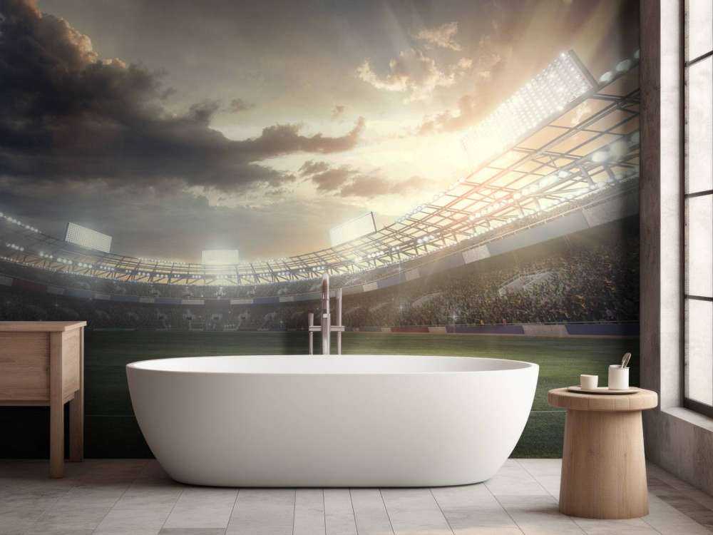Stadium at sunset