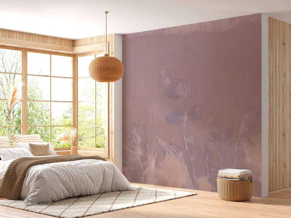 Wild geranium and snowberry - mauve