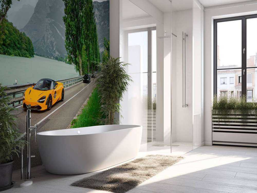 Ride through the Alps along the lake.