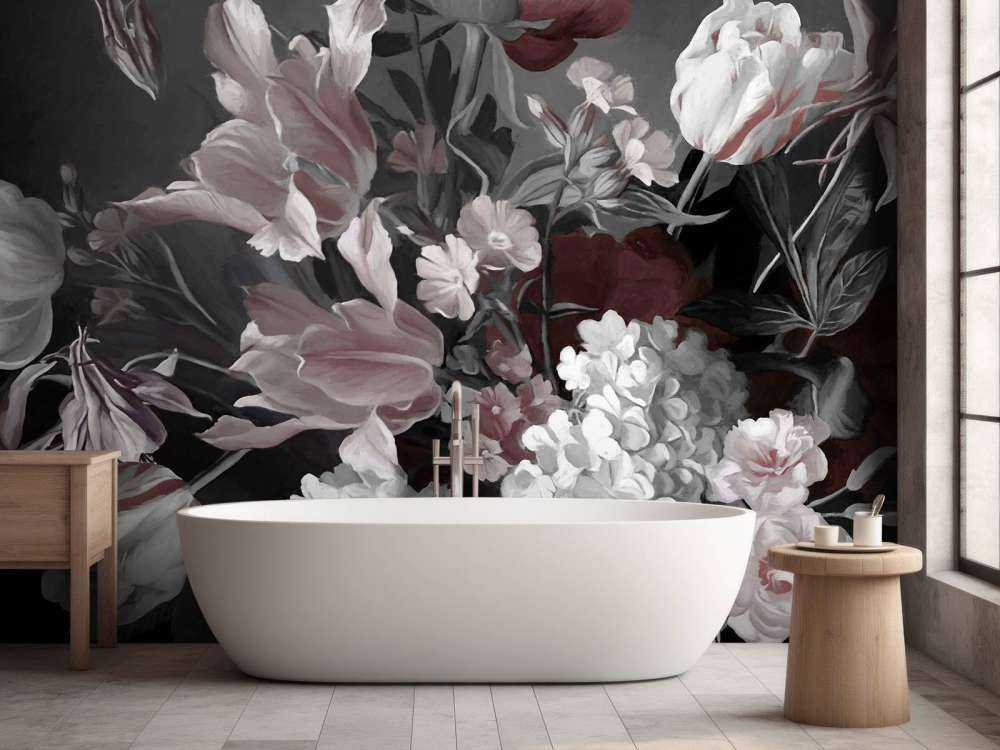 Bouquet with red tulips