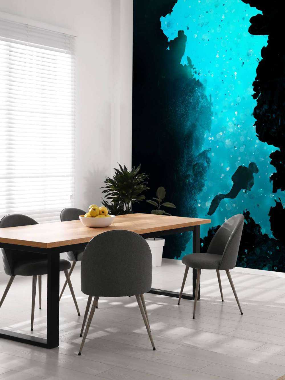 Scuba diver in a cave