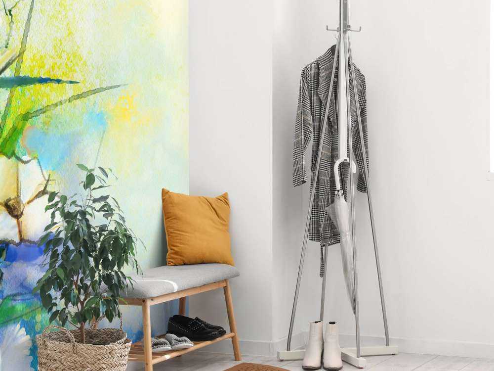 Bloemen schilderij met een wazige achtergrond