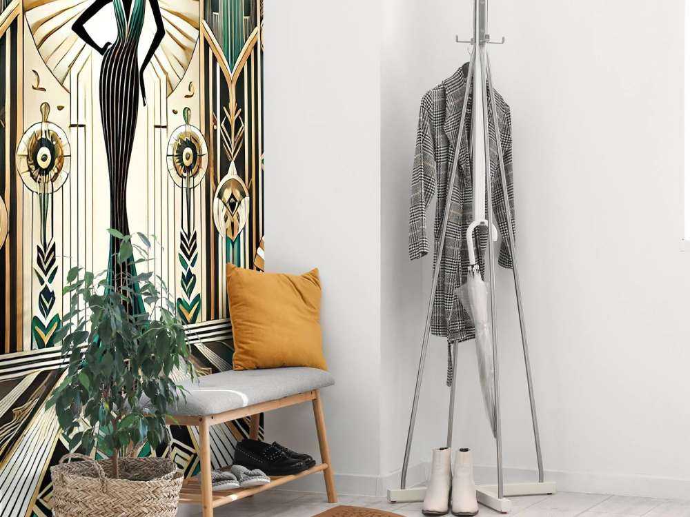 Vintage Elegance Scene in Art Deco