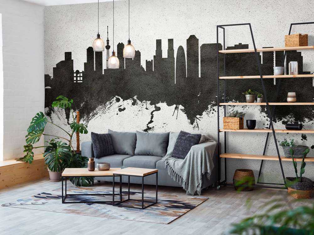 Watercolor skyline, Tokyo