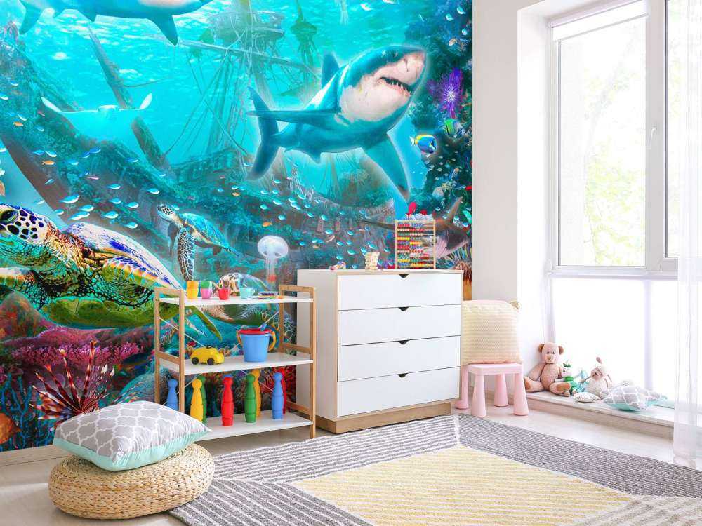 Sharks And Pirate Wreck