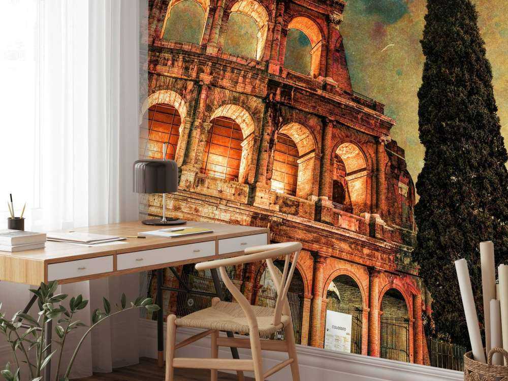 Famous Colosseum in Rome, Italy