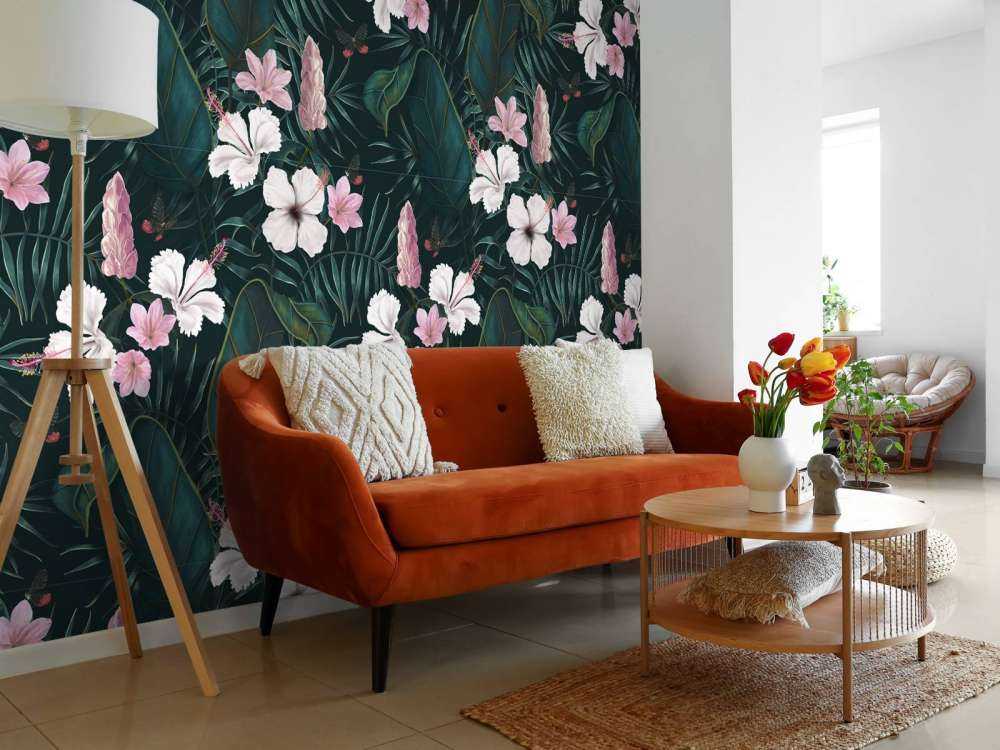 Tropische bloemen patroon