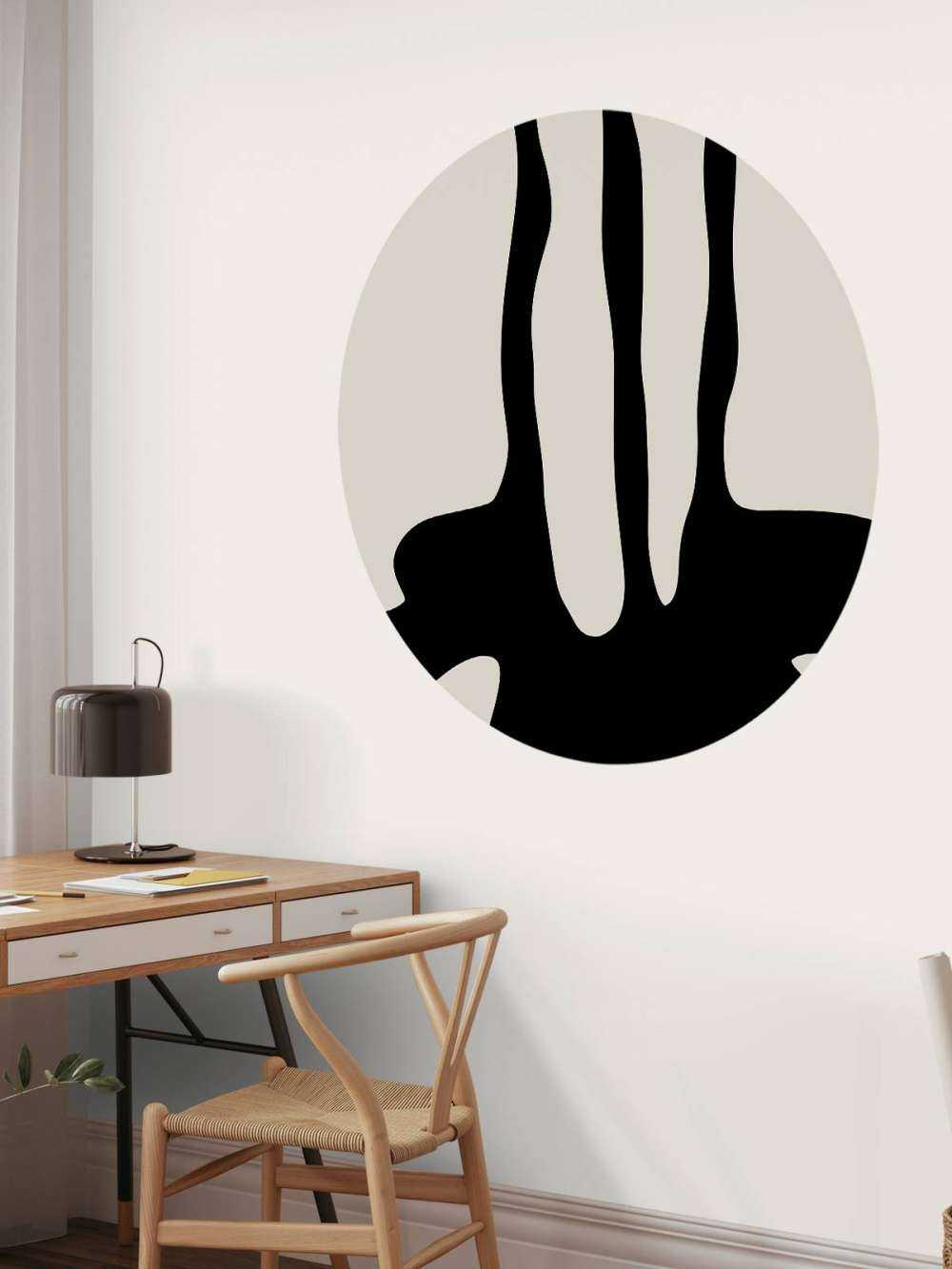 Abstracte vormen in zwart-wit