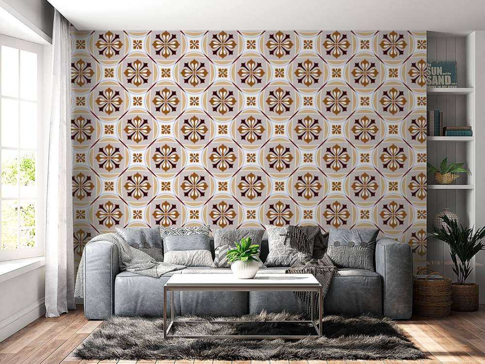 Patronen in bruin tinten