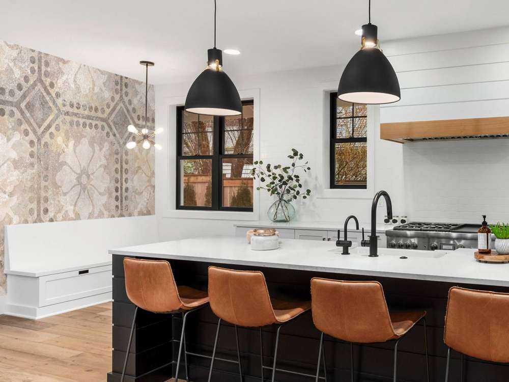 Bloemen illustratie in beige