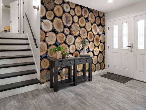 Stacked logs