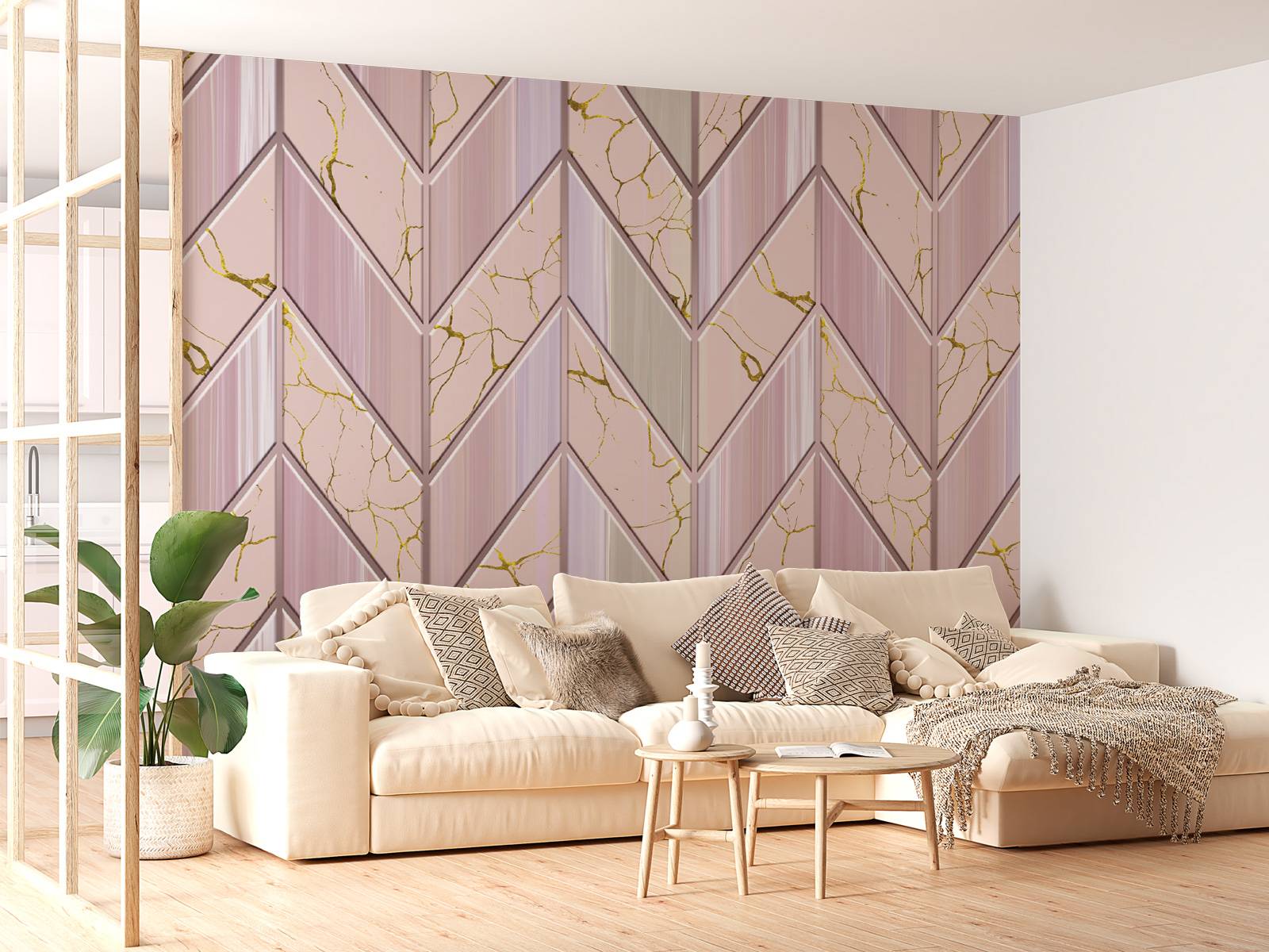 Tile pattern pink