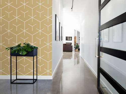Geometric hexagons, gold